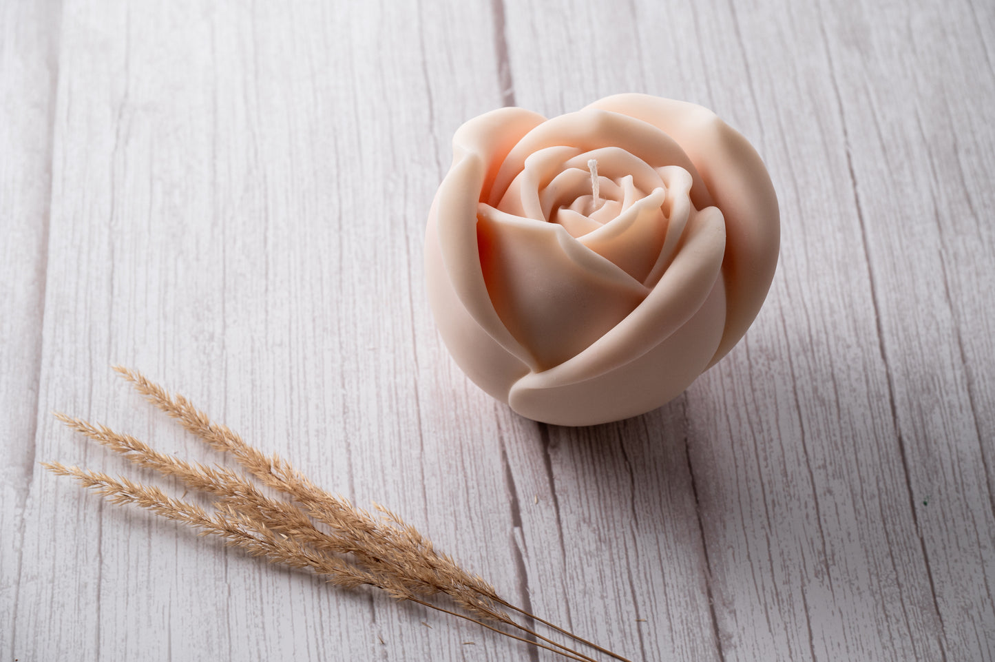 Hand-poured soy wax rose candle