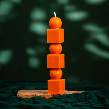 Square Stack Candle Handmade Soy Wax
