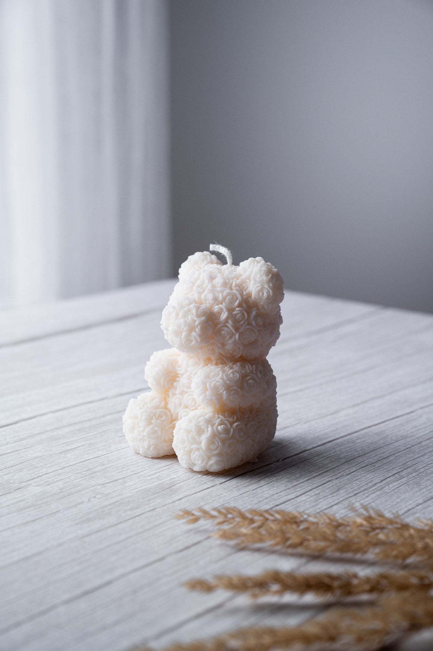 Handmade Rose Bear Candle – Vegan & Eco-Friendly