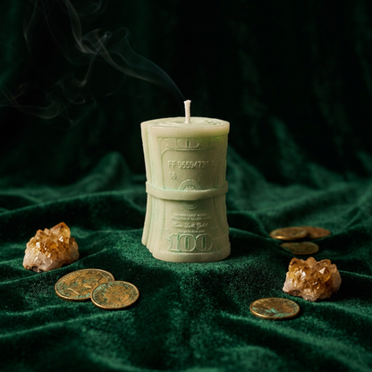 The Big Stash Money Roll Candle | Rolled Cash Soy Candle - Rituel Riche