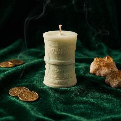 The Big Stash Money Roll Candle | Rolled Cash Soy Candle - Rituel Riche