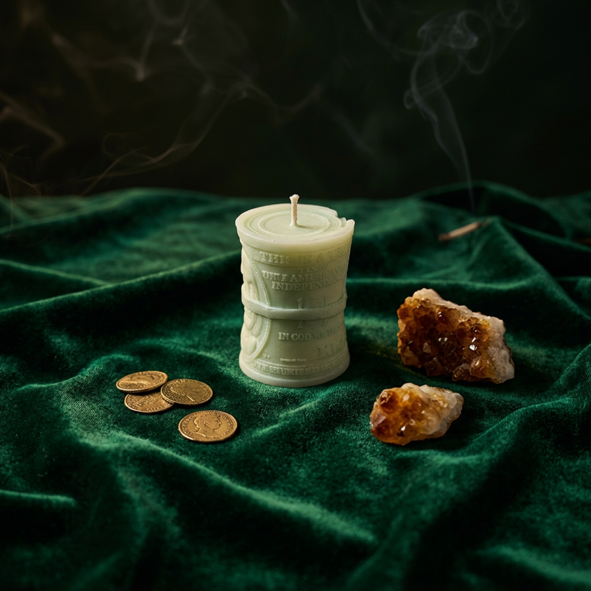The Big Stash Money Roll Candle | Rolled Cash Soy Candle - Rituel Riche
