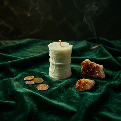 The Big Stash Money Roll Candle | Rolled Cash Soy Candle - Rituel Riche