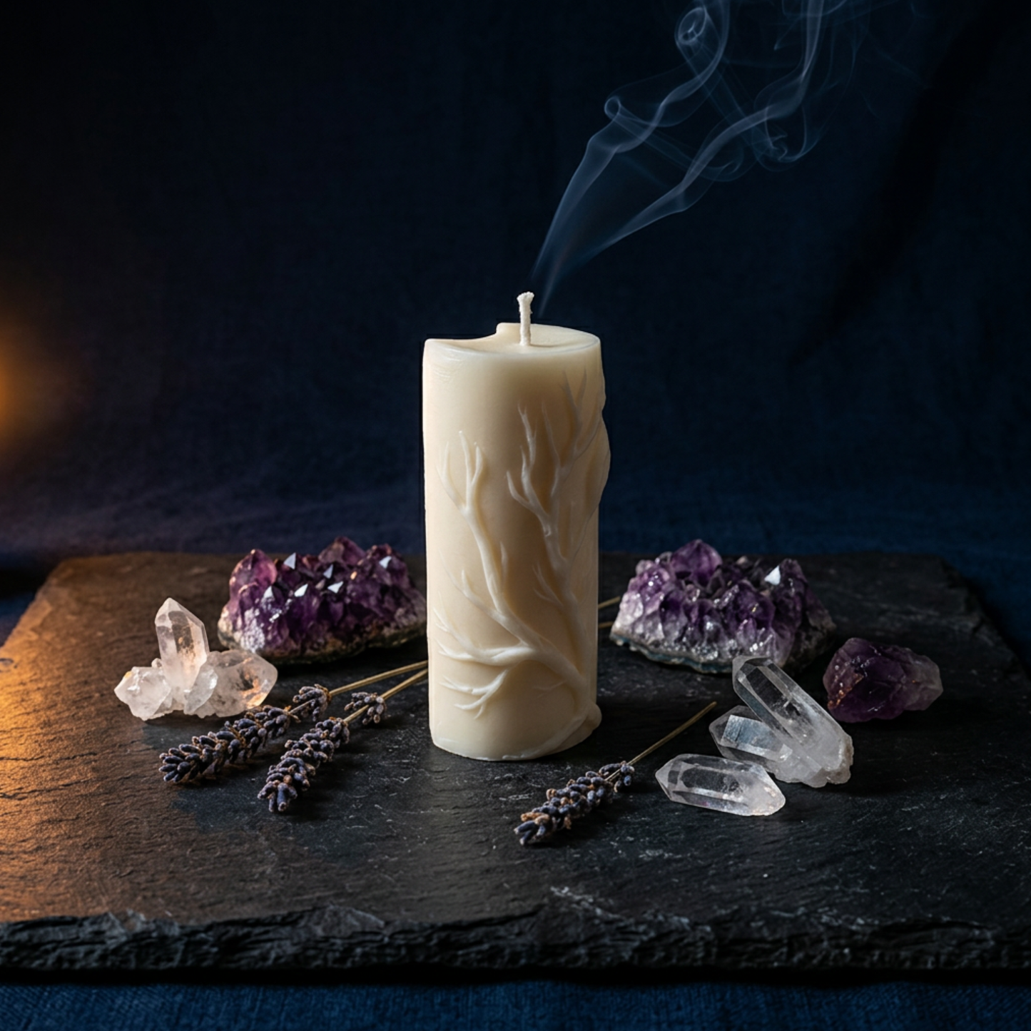 Lunar Cycle Sculptural Candle | Mystic Moon Phase Decor - Lune Mystique