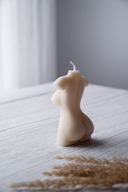 Eco-friendly sculpted Venus body candle decorative art piece