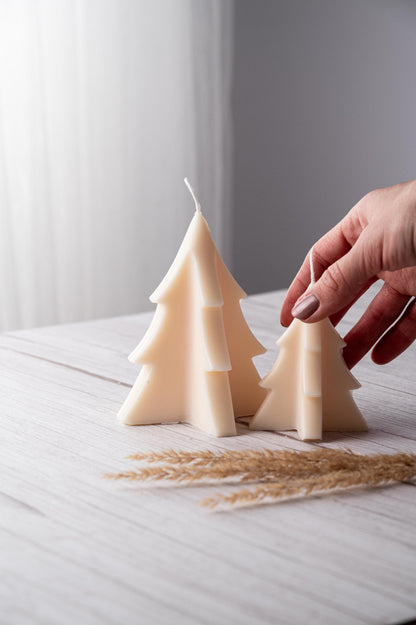 Decorative Pine Tree Candle – Seasonal Home Décor
