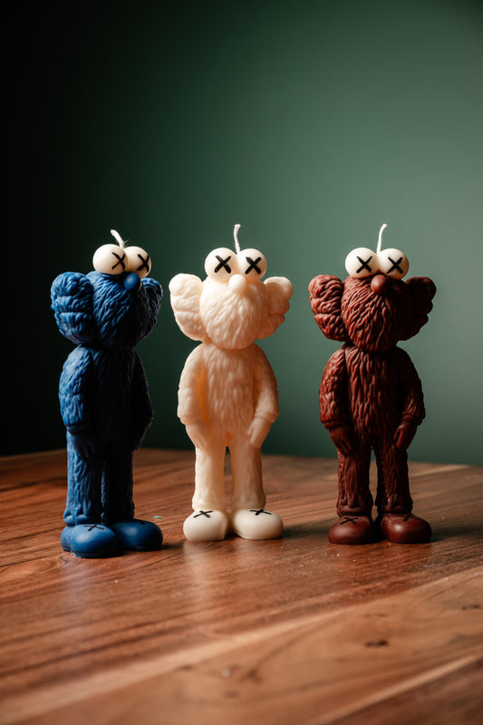 Kaws Sesame Street Candle – handmade soy wax designer collectible