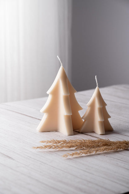 Pine Tree Candle – Festive Holiday Centerpiece

