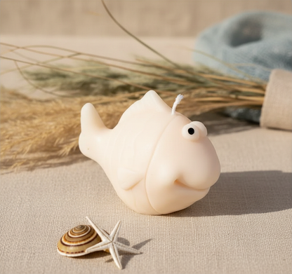 Puffer Fish Sculpted Candle | Ocean Fish Soy Candle - Aqua Élan