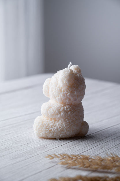Rose Teddy Bear Gift Candle – Hand-poured in Canada