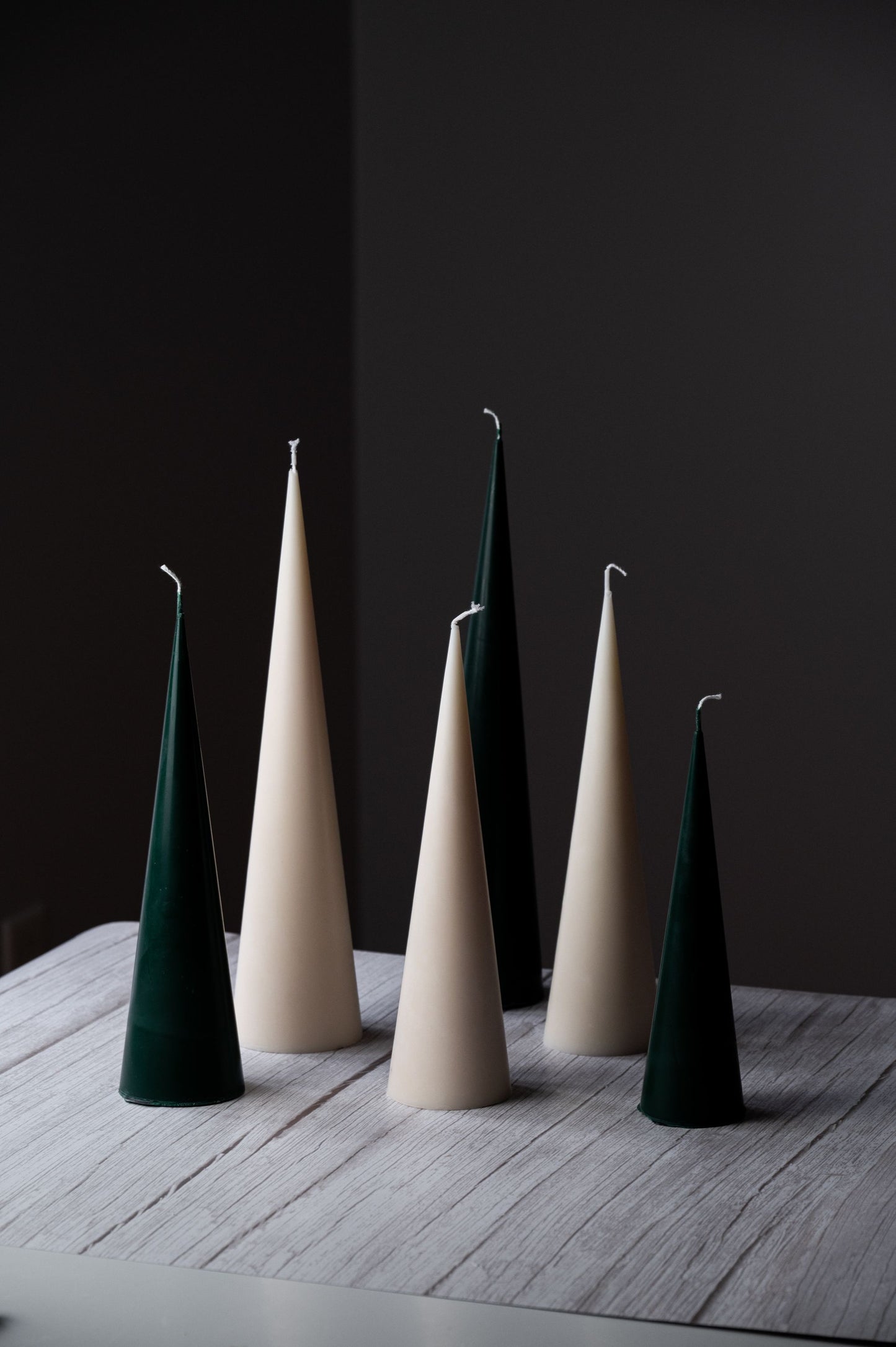 Scented Cone Candle Set – Lavender, Vanilla, Sandalwood