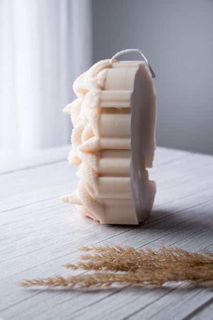 Medusa sculpture candle spooky gift