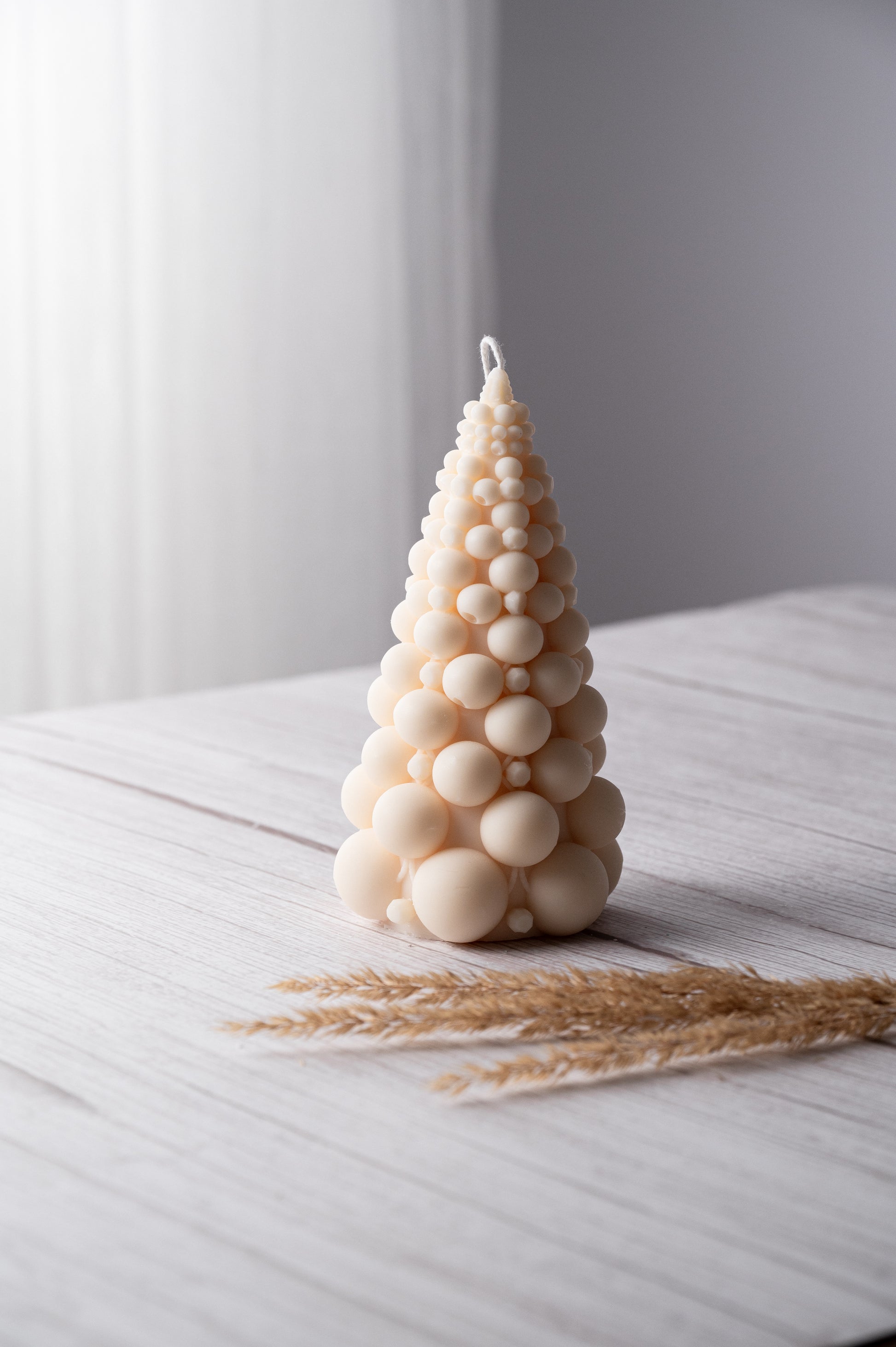 Unique Bubble Christmas Tree Candle – Holiday Accent