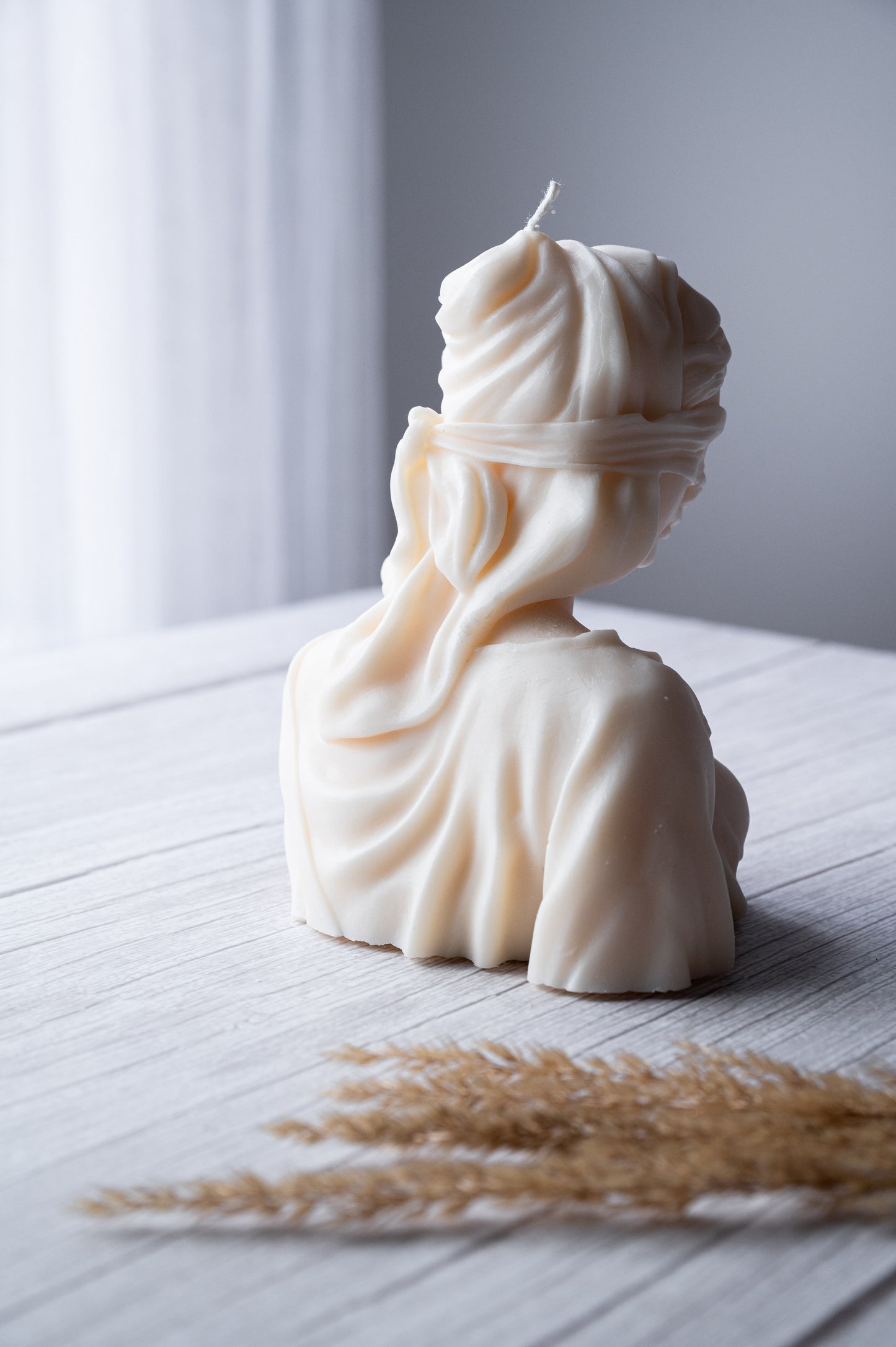Blind Lady Justice Statue Candle