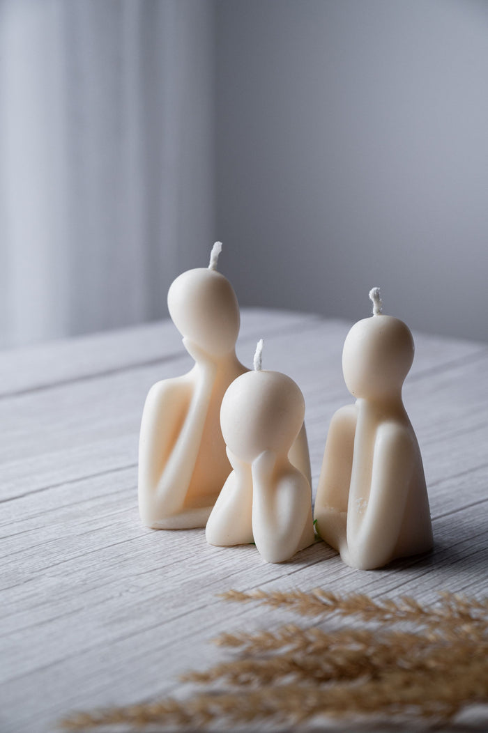 Seated Family Candle Set