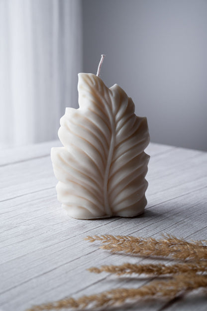 Large Leaf  "Hope" Candle