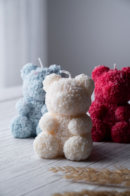Rose Teddy Bear Candles