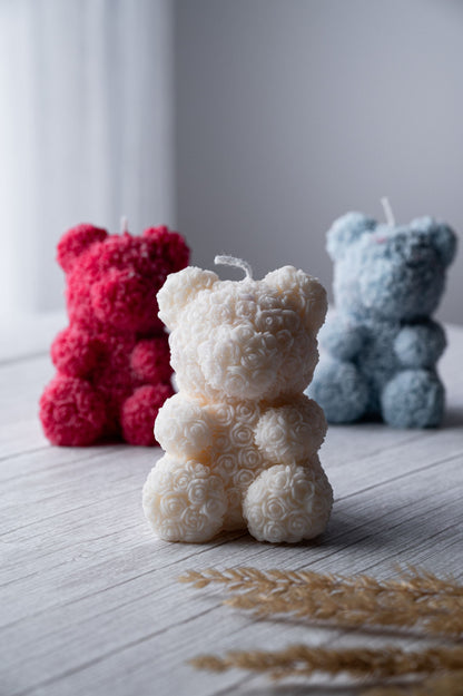 Rose Teddy Bear Candles
