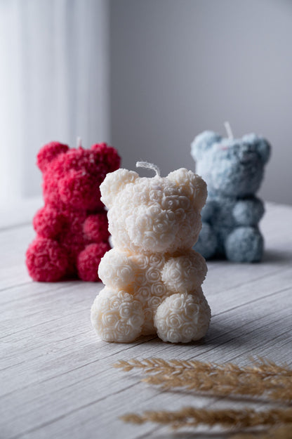 Rose Teddy Bear Candles