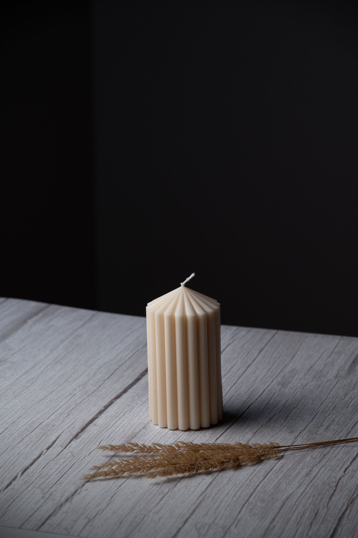 Large Pillar Candles | Ribbed Candles |