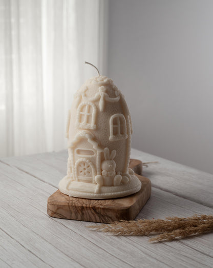 handcrafted easter bunny house candle canada

