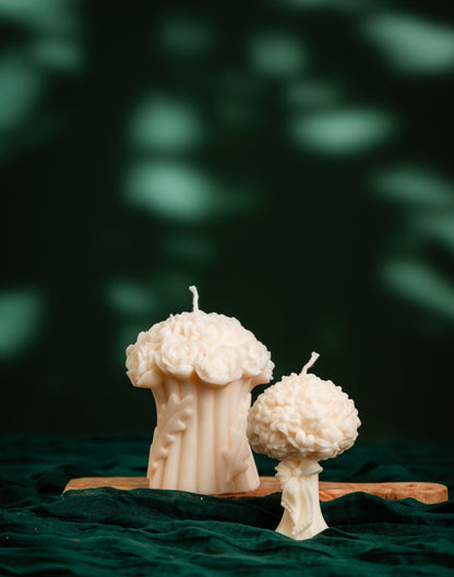 Flower Bouquet Candle Duo – Rose & Bloom Set