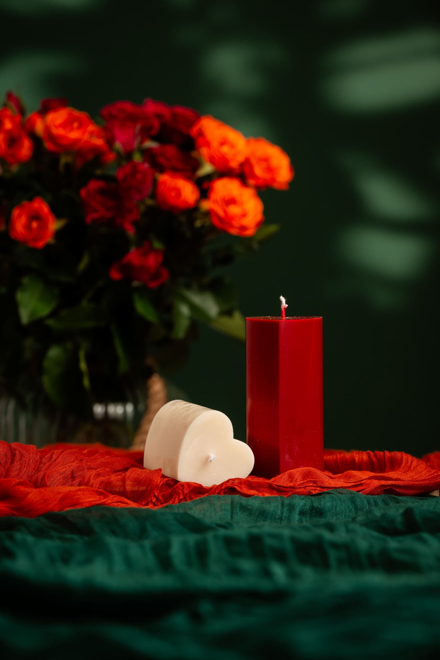3D Heart-Shaped Pillar Candle – Perfect Valentine's Day Gift
