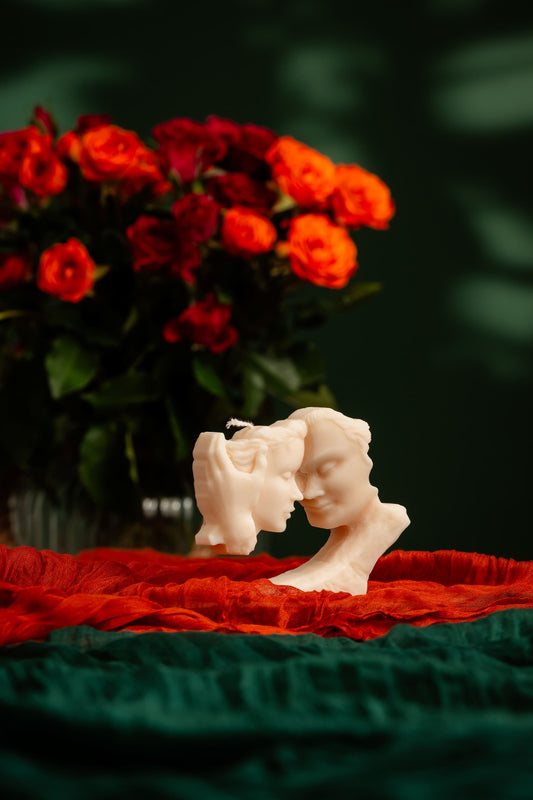 Love Couple Face Candle | Sculpture Candles