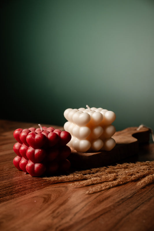 Heart Bubble Candle