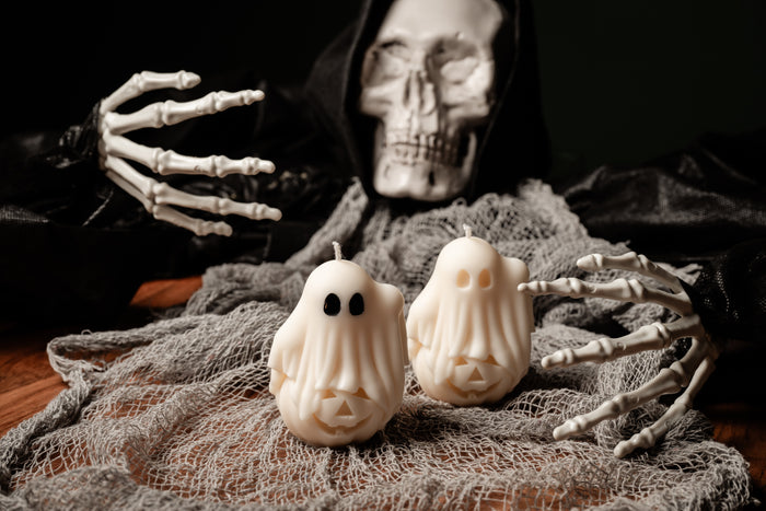 Pumpkin Ghost Candle