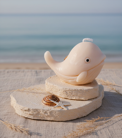 Whale Sculpted Candle | Coastal Ocean Soy Candle - Aqua Élan