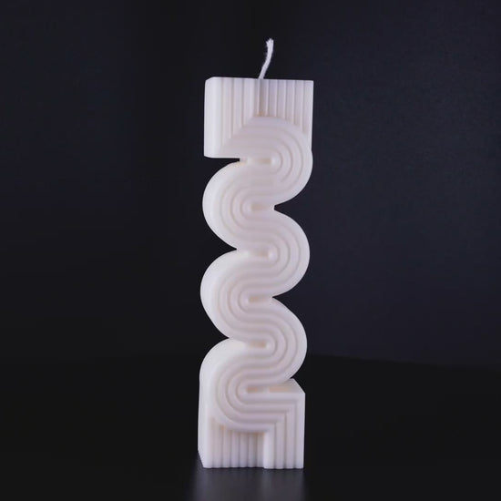 Geometric Zig Zag Decorative Candle