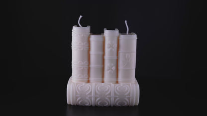 Soy wax bookshelf candle for book lovers – decorative home décor