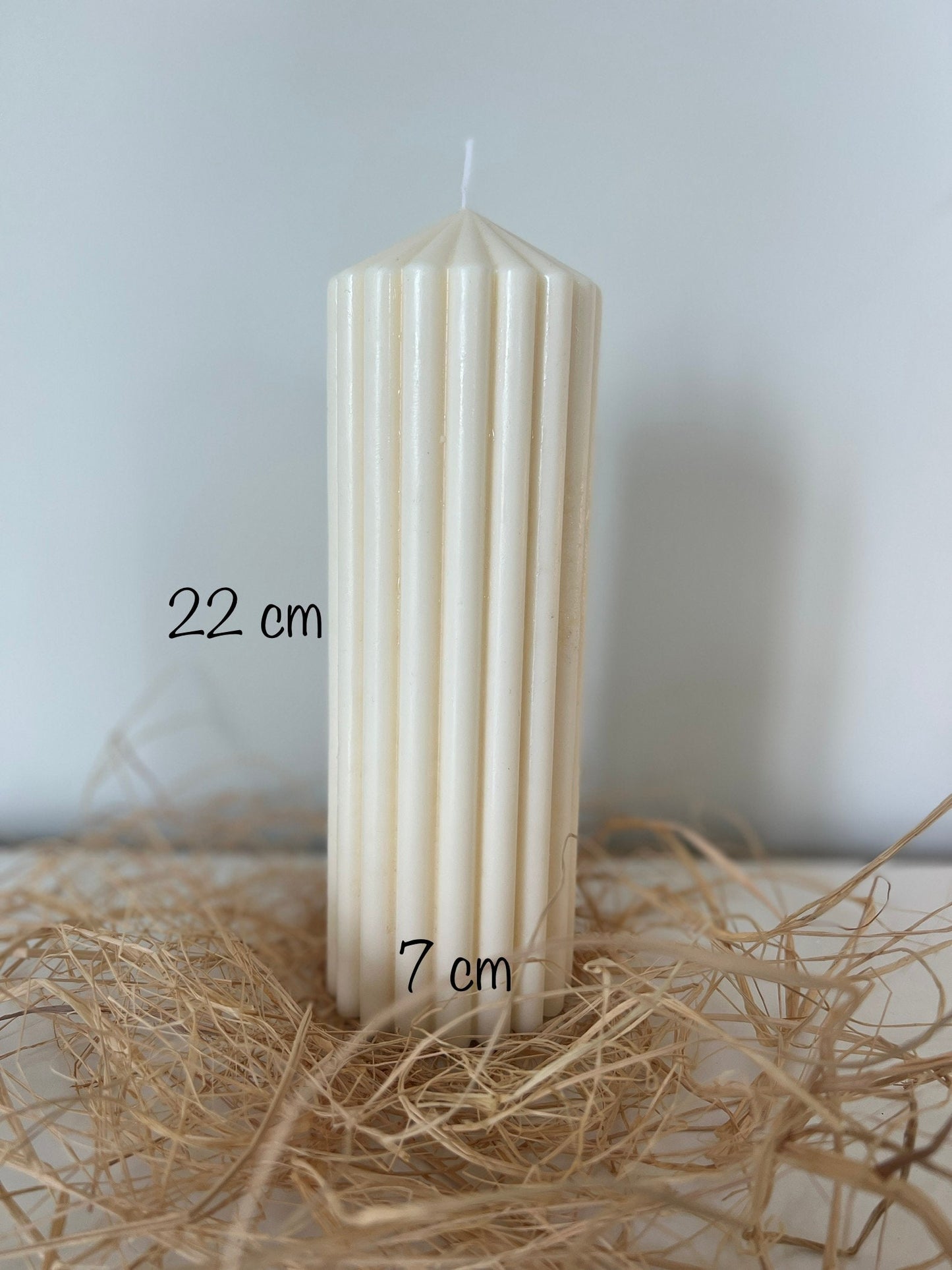 Large Pillar Candles | Ribbed Candles |