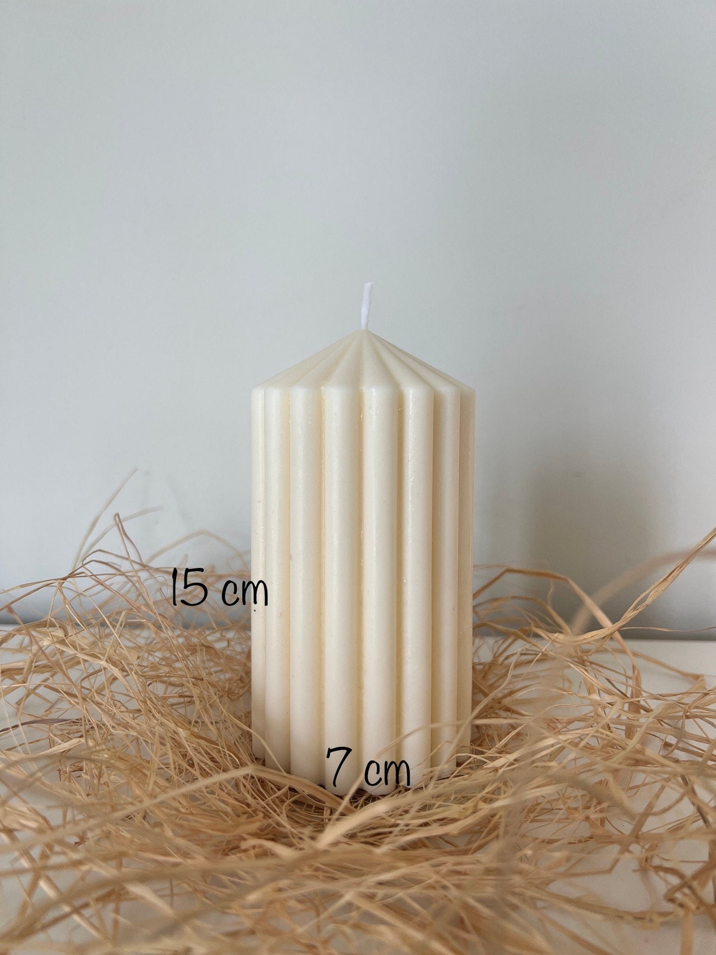 Large Pillar Candles | Ribbed Candles |